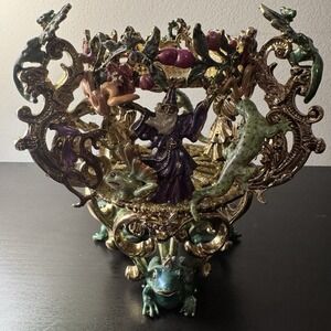 RARE Vintage Kirks Folly Whimsical Wizard Candle Holder‎